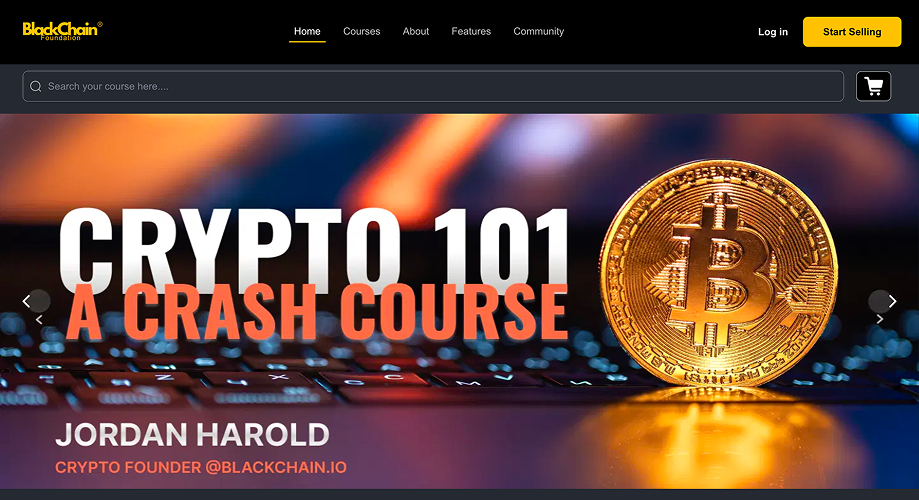 BlackChain course dashboard